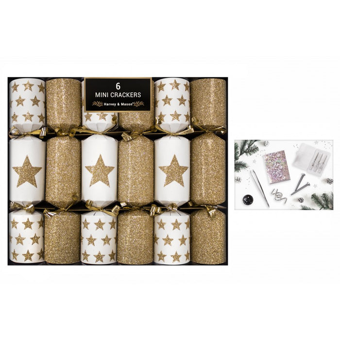 Harvey & Mason 6 x 8.5" Mini Gold Star Crackers
