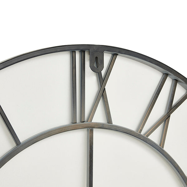 Grey Skeleton Wall Clock