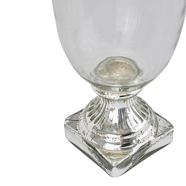 Silver Footed Hurricane Lamp