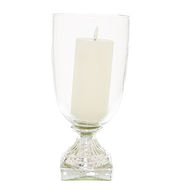 Silver Footed Large Hurricane Lamp