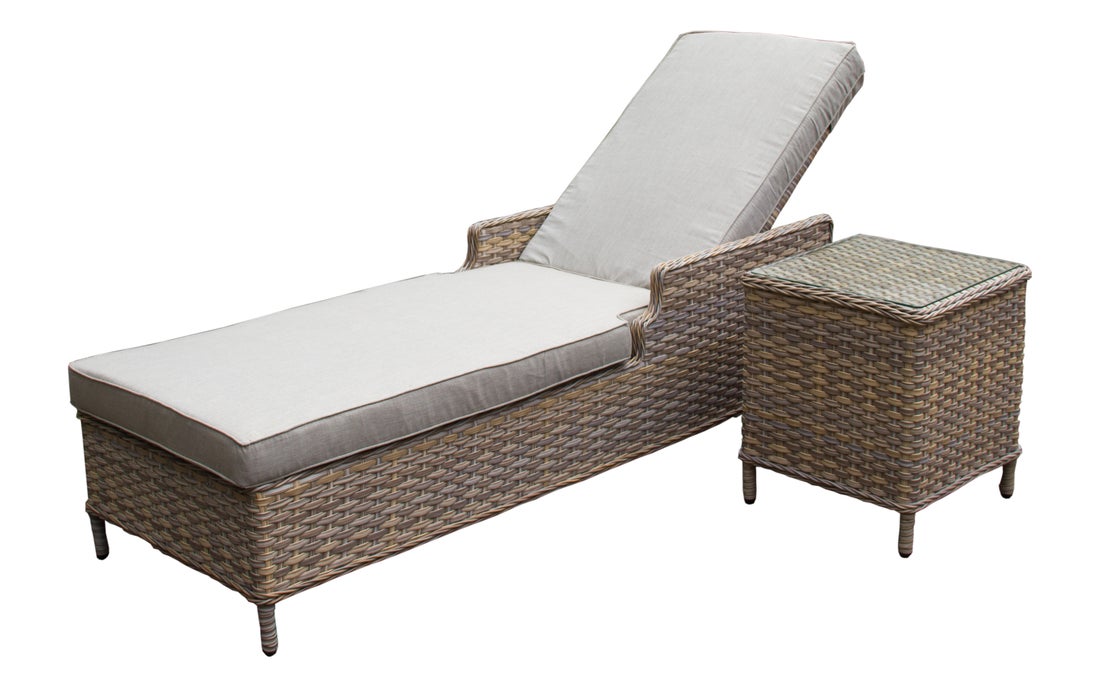 Norfolk Leisure Wroxham Lounger and Coffee Table Set