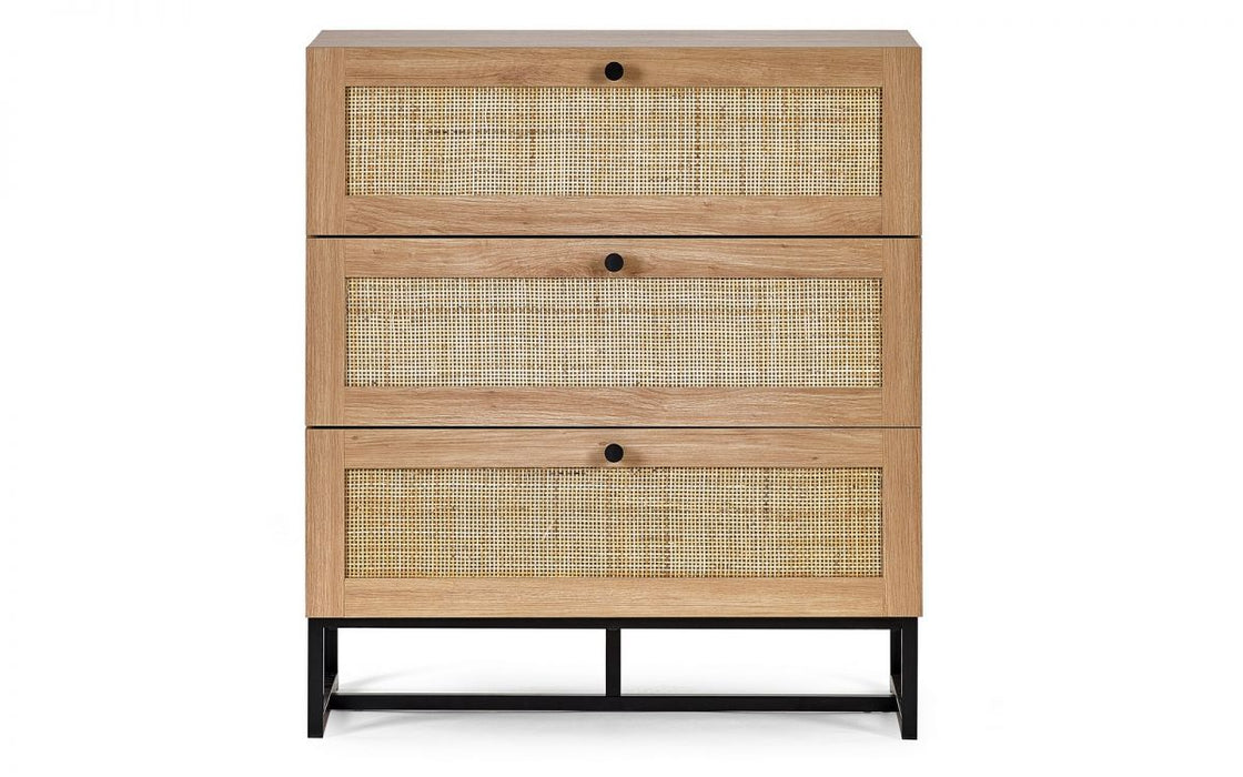 Julian Bowen Padstow 3 Drawer Chest - Available In 2 Colours