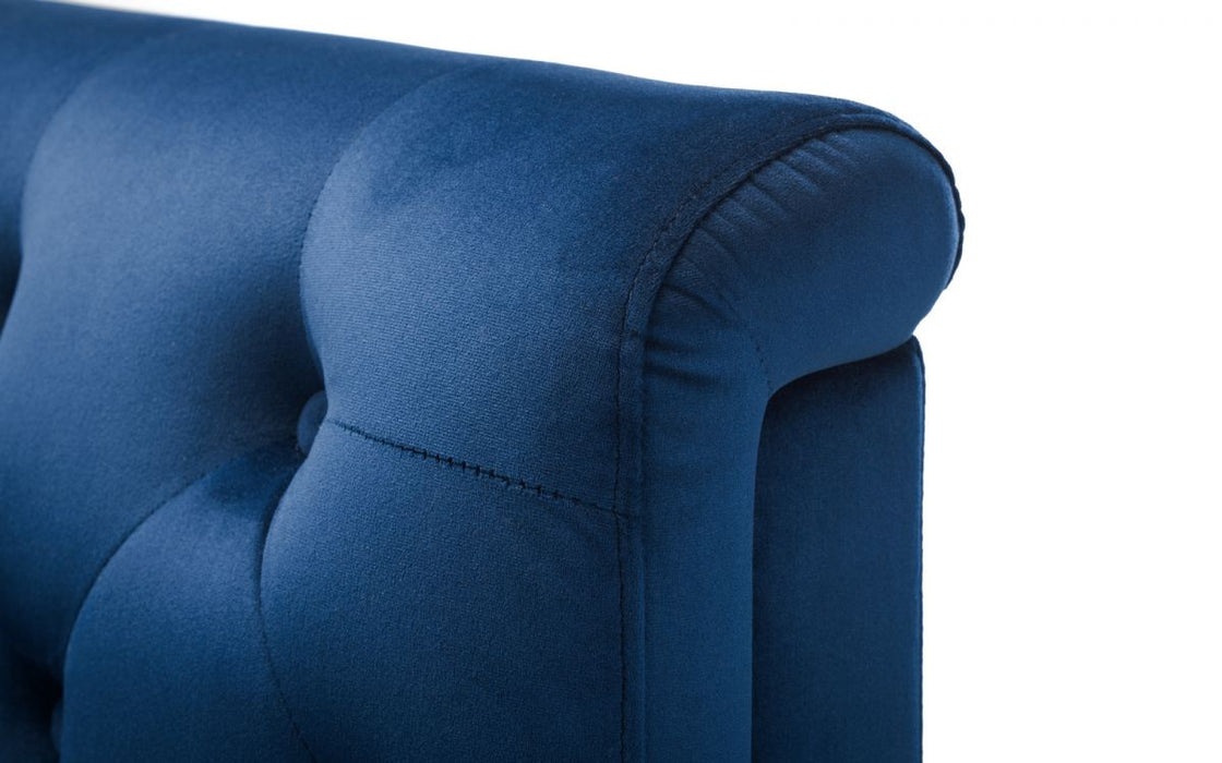 Julian Bowen Sandringham Chair - Blue Velvet