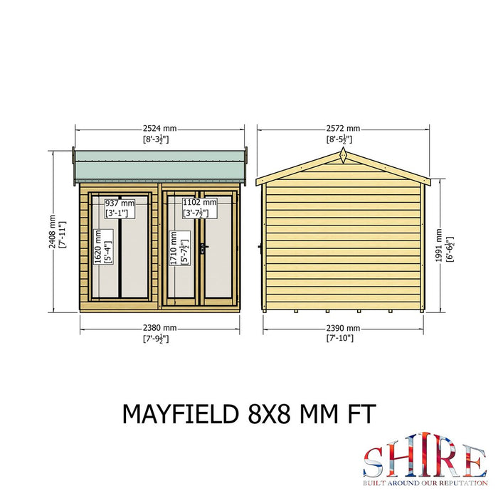 Shire Mayfield Summerhouse - Available In 8 Sizes