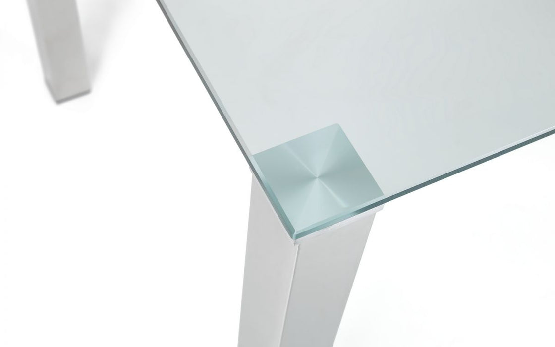 Julian Bowen Enzo Chrome & Glass Compact Dining Table