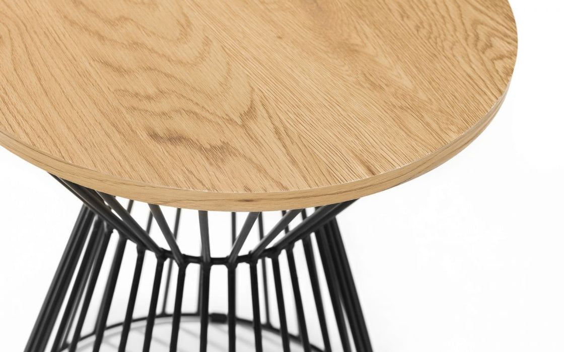 Julian Bowen Jersey Round Wire Lamp Table - Available In 2 Colours