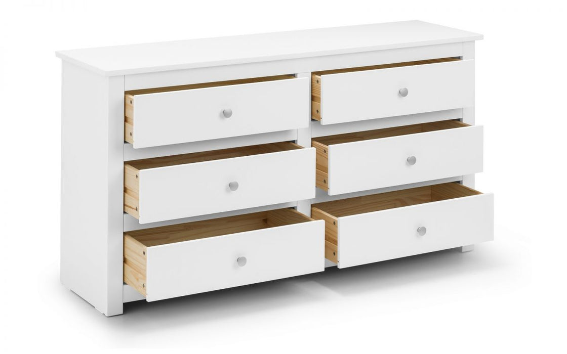 Julian Bowen Radley 6 Drawer Chest - Available In 3 Colours