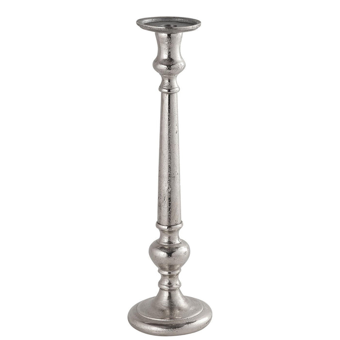 Farrah Collection Small Silver Dinner Candle Holder