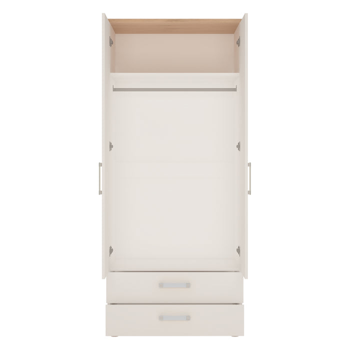 4KIDS 2 Door 2 Drawer Wardrobe - Available In 4 Colours
