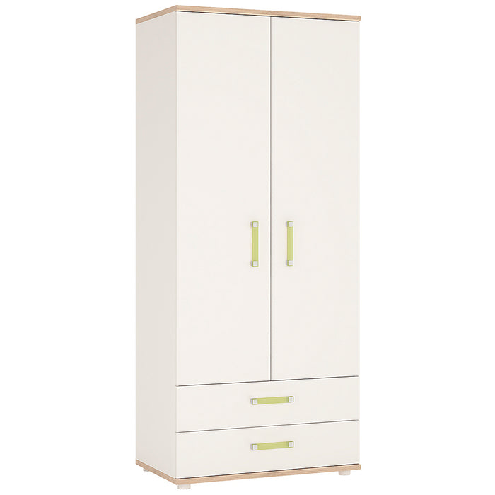 4KIDS 2 Door 2 Drawer Wardrobe - Available In 4 Colours