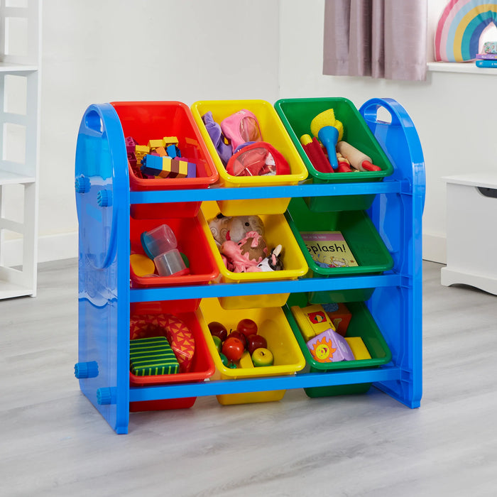 Children's 9-Bin Storage Organiser Unit | Toy Storage
