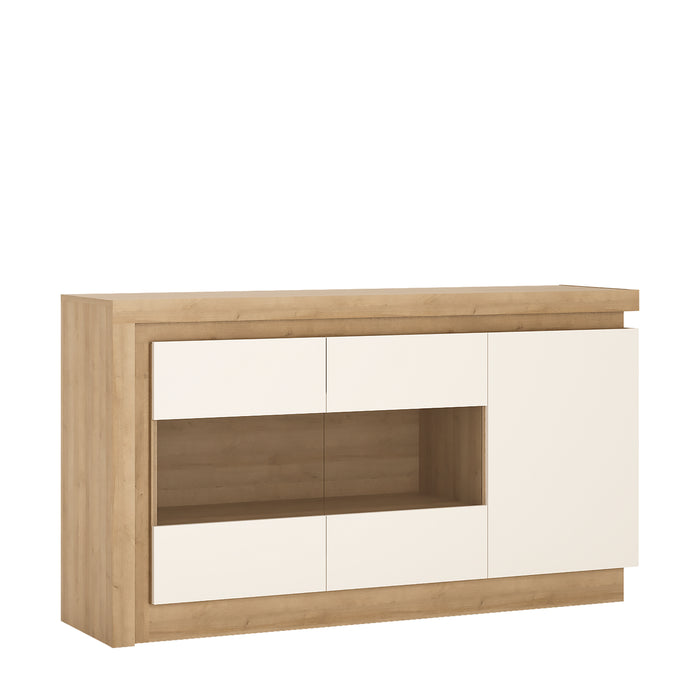 Lyon 3 Door Glazed Sideboard - Available In 2 Colours