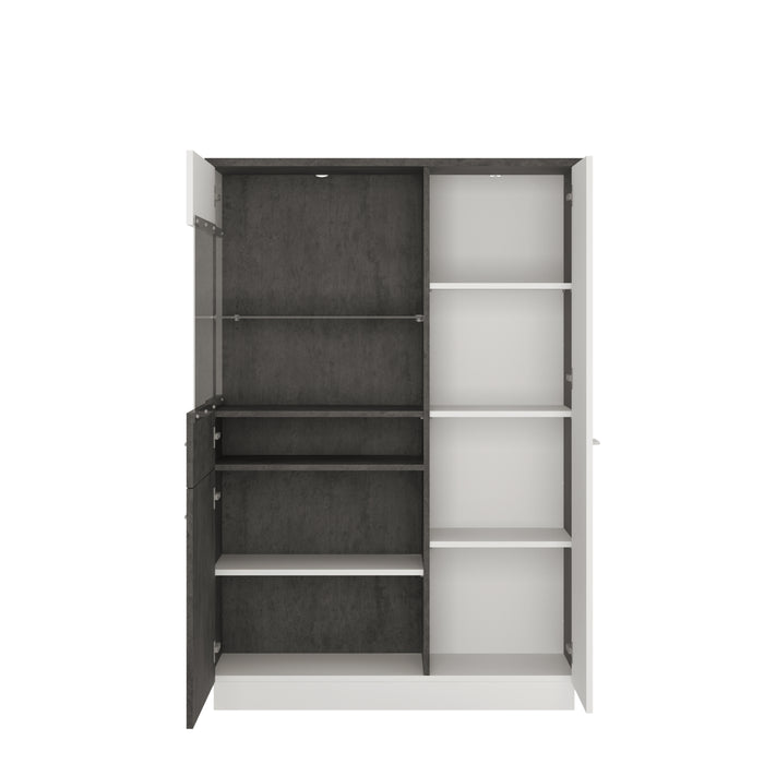 Zingaro Low Display Cabinet - Optional Left or Right Door