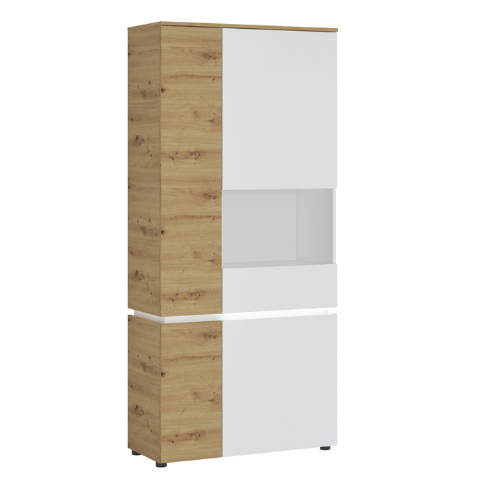 Luci 4 Door Tall Display Cabinet - Available In 2 Colours