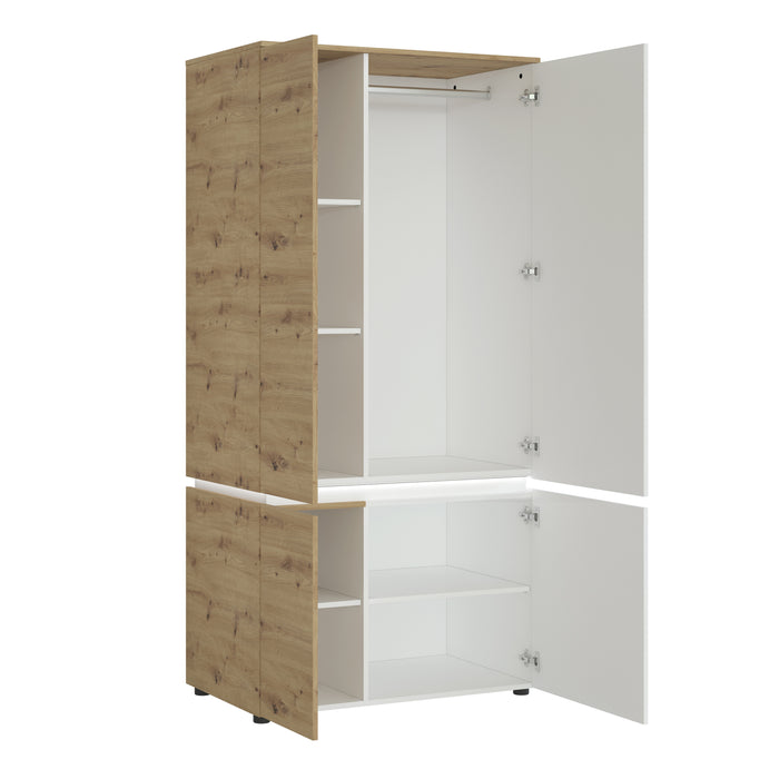 Luci 4 Door Wardrobe - Available In 2 Colours
