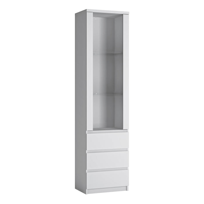 Fribo Tall Narrow Display Cabinet - Available In 2 Colours