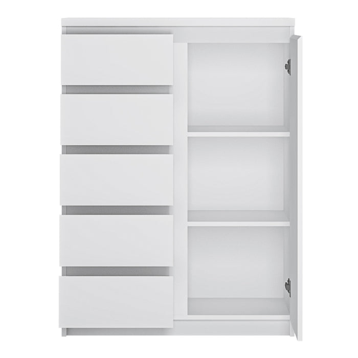 Fribo 1 Door 5 Drawer Cabinet - Available In 2 Colours