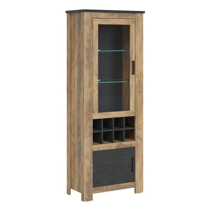 Rapallo Display Cabinet With Wine Rack