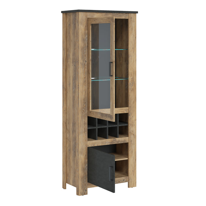 Rapallo Display Cabinet With Wine Rack