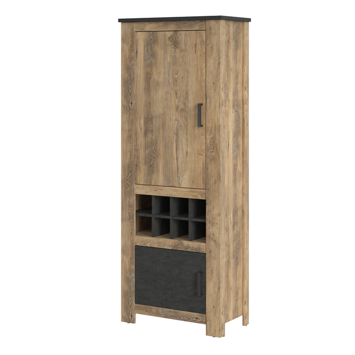 Rapallo 2 Door Cabinet With Wine Rack