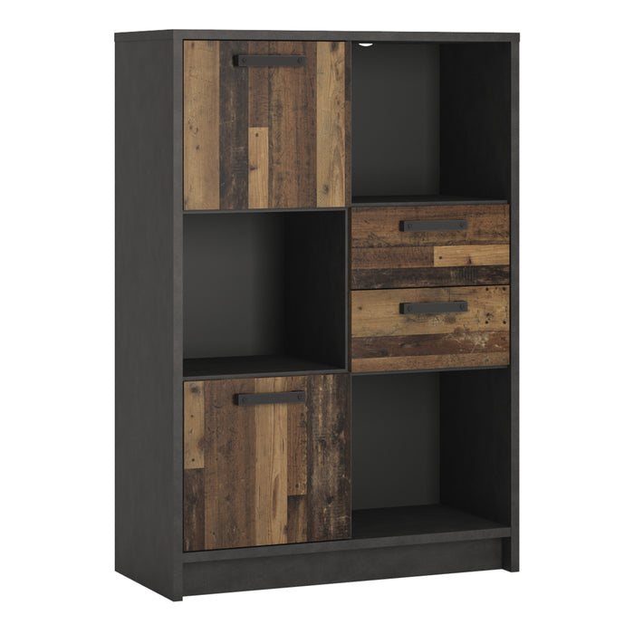 Brooklyn Low Bookcase With 2 Doors & 2 Drawers