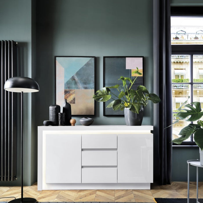 Lyon 2 Door 3 Drawer Sideboard - Available In 2 Colours