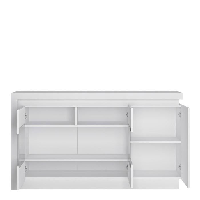 Lyon 3 Door Glazed Sideboard - Available In 2 Colours