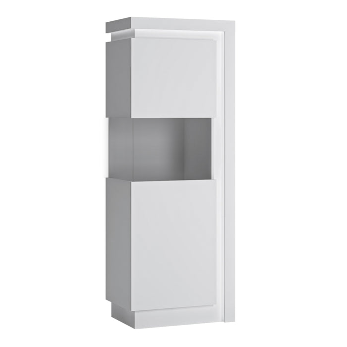 Lyon Narrow Display Cabinet 164.1cm Left Hand Door - Available In 2 Colours