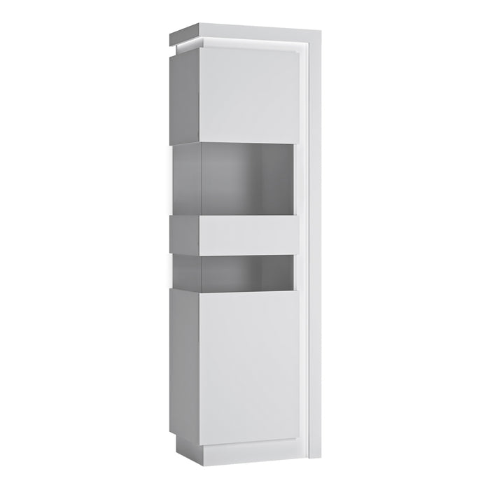 Lyon Tall Narrow Display Cabinet - Available In 2 Colours