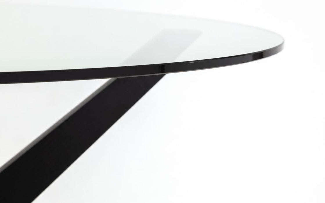 Julian Bowen Hayden Round Glass 120cm Table
