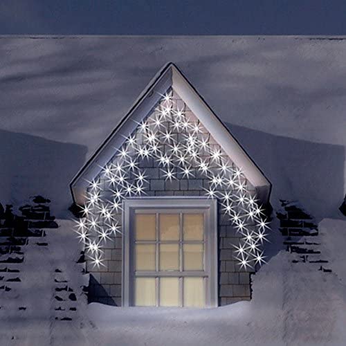 SNOWTIME 300 LED ICE WHITE CONNECTABLE ICICLE LIGHTS (6M)