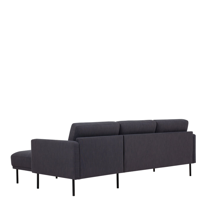 Larvik Chaiselongue Right Hand Sofa (Black Legs) - Available In 3 Colours