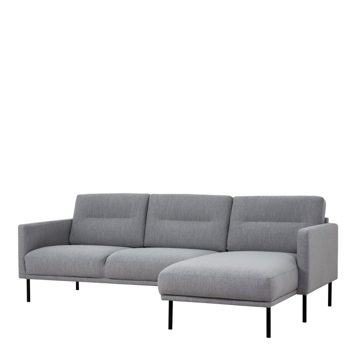 Larvik Chaiselongue Right Hand Sofa (Black Legs) - Available In 3 Colours