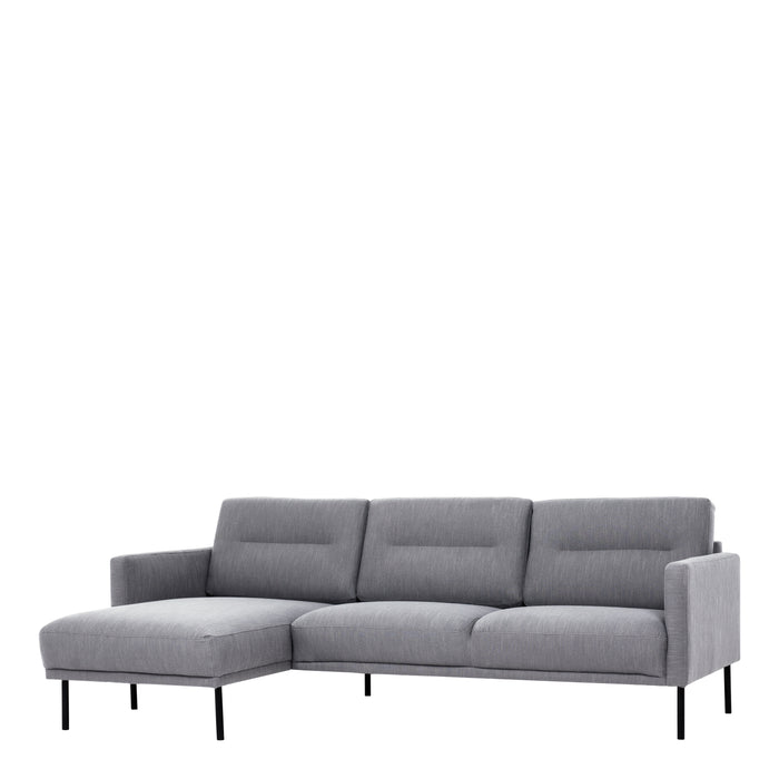 Larvik Chaiselongue Left Hand Sofa (Black Legs) - Available In 3 Colours