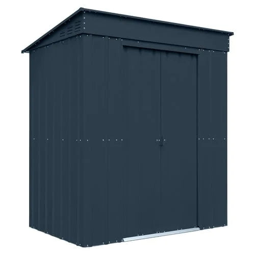 Globel Pent Metal Garden Shed - Available In 3 Colours & 4 Sizes