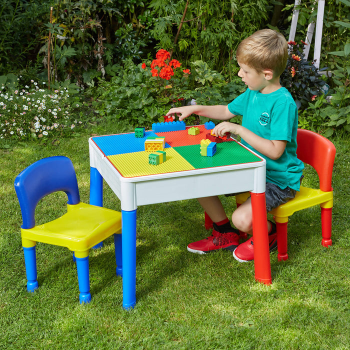 Kids Square 5-in-1 Activity Table and 2 Chairs