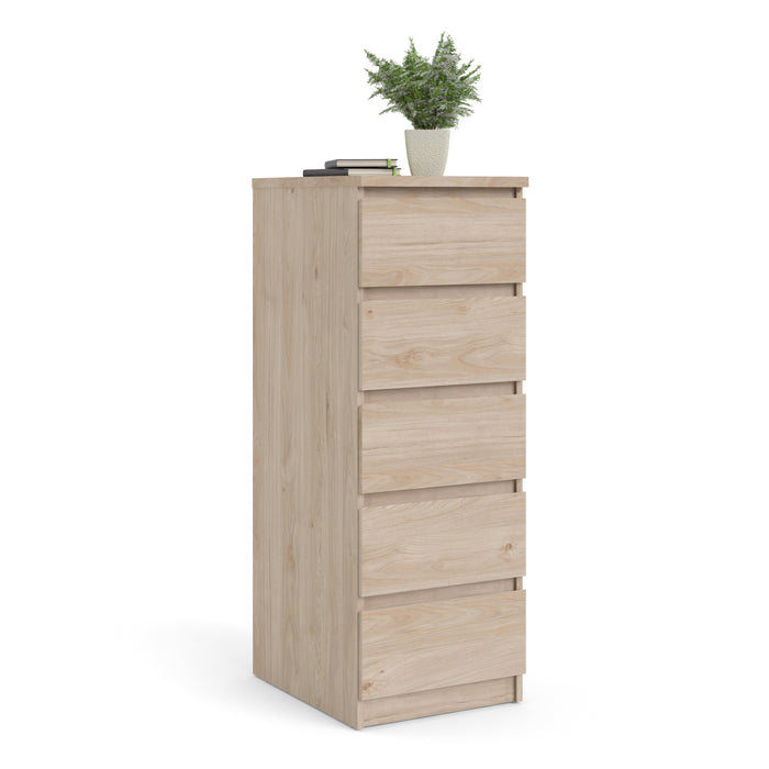 Naia Narrow Chest Of 5 Drawers - Available In 4 Colours