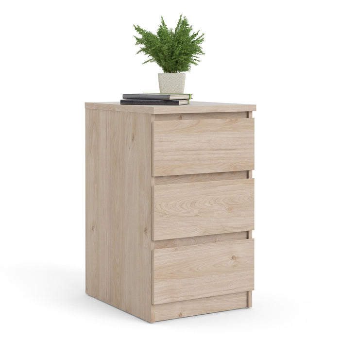 Naia 3 Drawer Bedside Cabinet - Available In 4 Colours