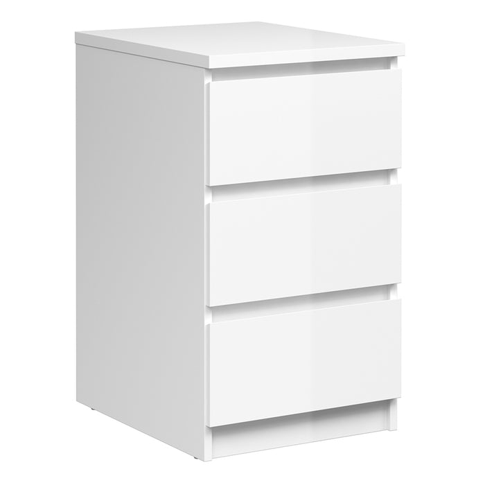 Naia 3 Drawer Bedside Cabinet - Available In 4 Colours
