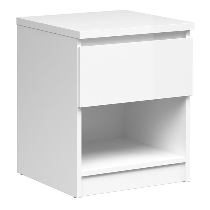 Naia 1 Drawer 1 Shelf Bedside Cabinet - Available In 4 Colours
