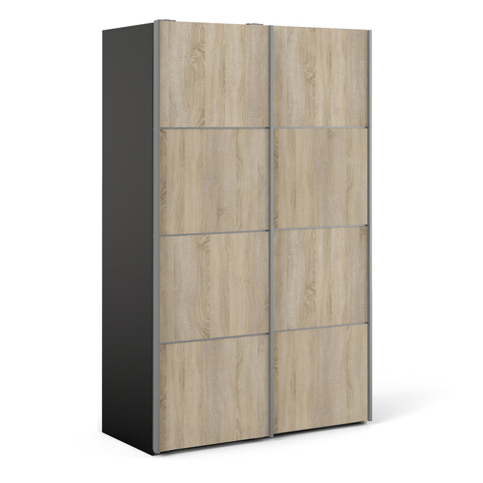 Verona Sliding Wardrobe With 2 Shelves 120cm - Available In 6 Colours