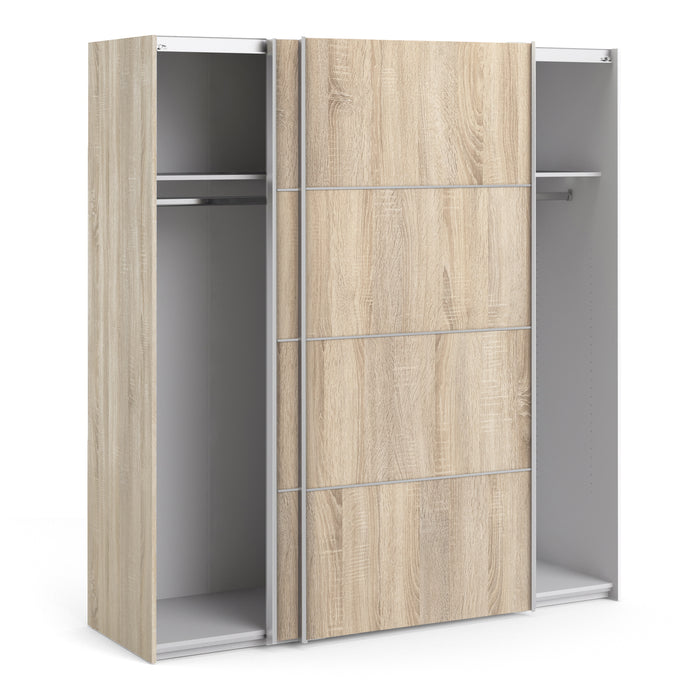 Verona Sliding Wardrobe With 2 Shelves 180cm - Available In 6 Colours