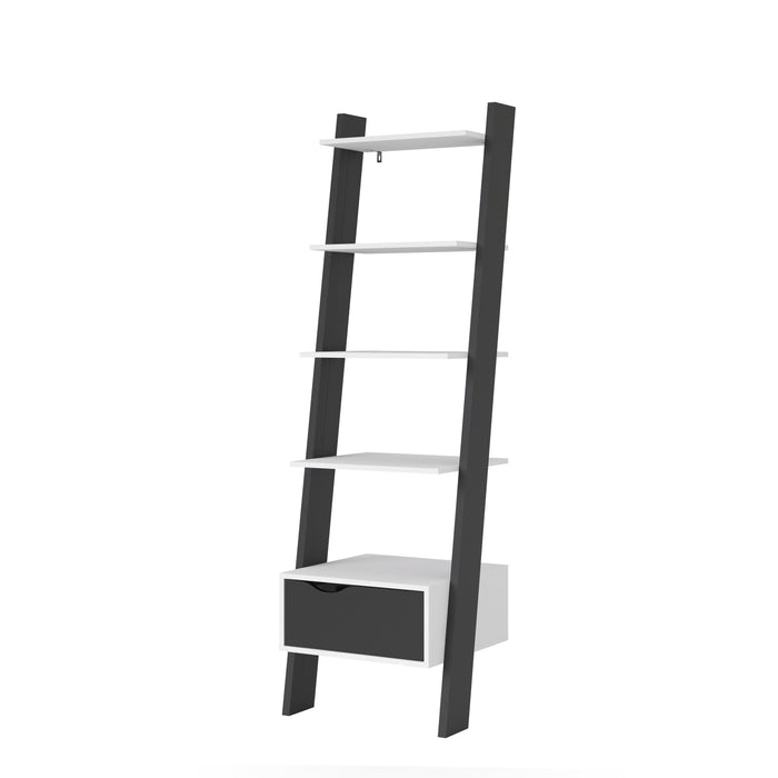 Oslo Leaning 1 Drawer Bookcase - Available In 2 Colours