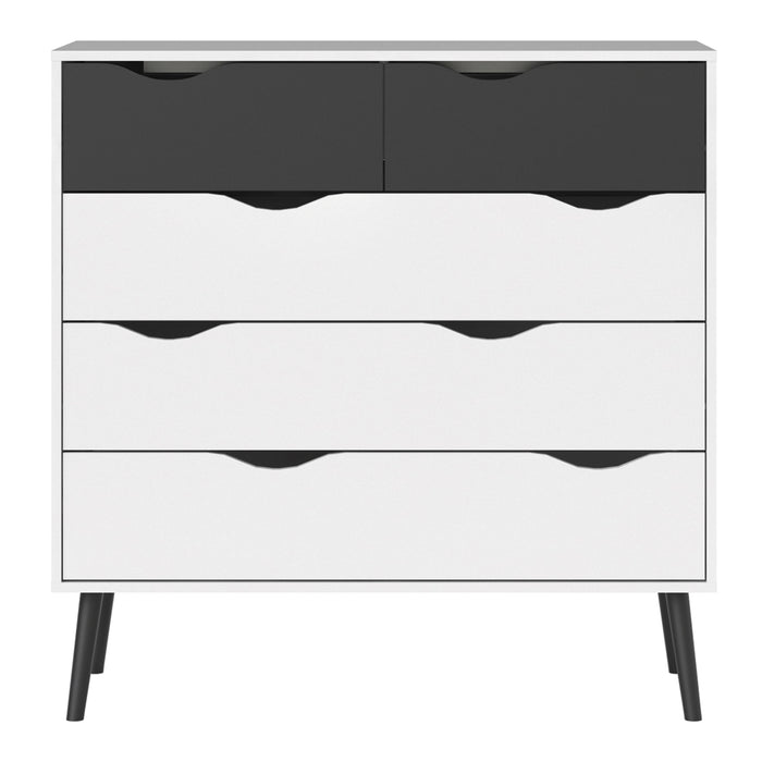 Oslo Chest Of 5 Drawers - Available In 2 Colours