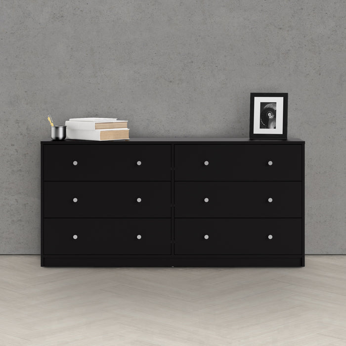 May Double Dresser 6 Drawers - Available In 5 Colours