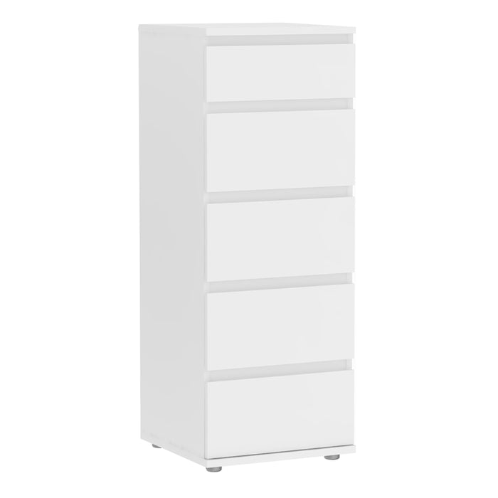 Nova Narrow Chest Of 5 Drawers - Available In 2 Colours