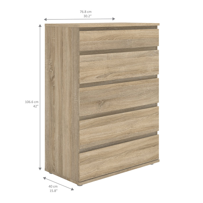 Nova Chest Of 5 Drawers - Available In 3 Colours