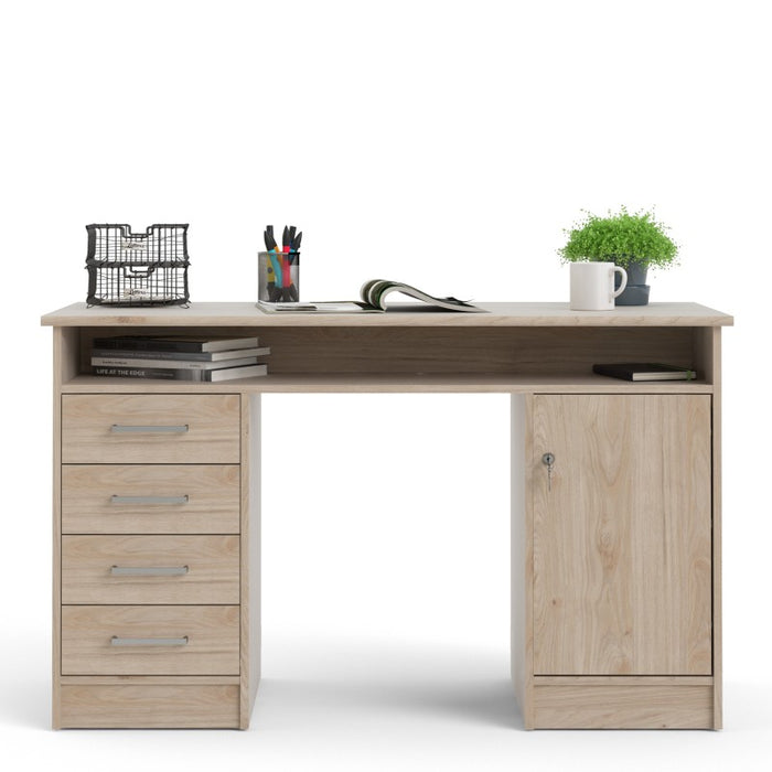 Function Plus 4 Drawer & 1 Door Desk - Available In 2 Colours