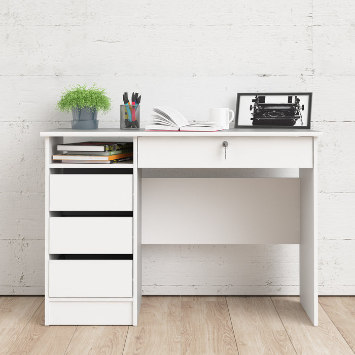 Function Plus 4 Drawer Handle Free Desk - Available In 3 Colours