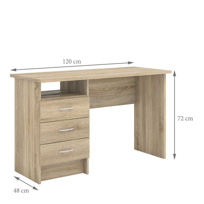 Function Plus 3 Drawer Desk - Available In 3 Colours